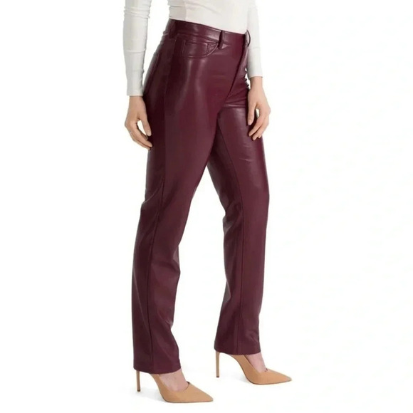 Joie burgundy faux leather limited edition pants - Picture 4 of 13